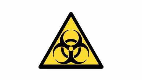Animated biohazard symbol Video stock 116723380