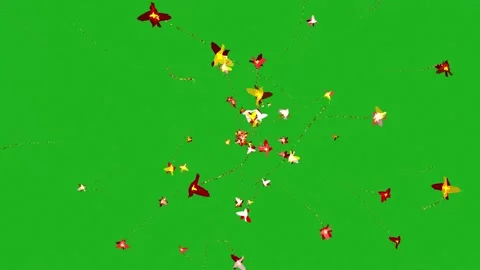 Animated Birds  Flying And Flapping  Around Green Screen Stock Footage 238077046