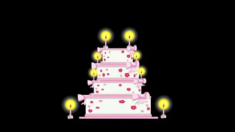 Animated Birthday Cake Stock Footage 278343185