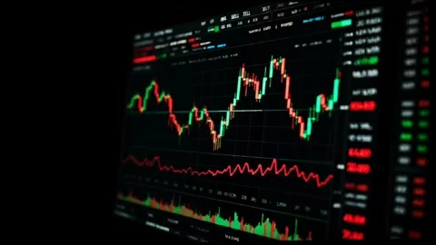 Animated Bitcoin Price Graph on Digital Stock‑Market Interface Stock Footage 312824419