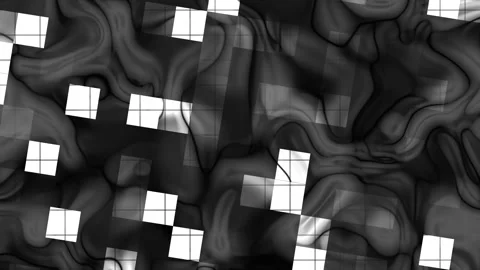 Animated black and grey gradient background with geometric square patterns Stock Footage 346376332