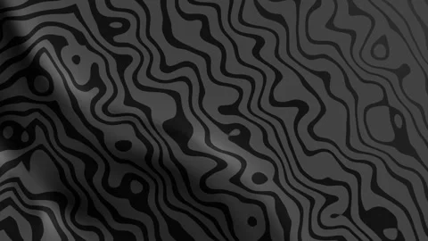 Animated black and grey wavy liquid motion background with copy space Stock Footage 346376340