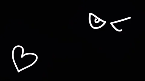 Animated black background with handwritten elements, inscriptions and signs in Stock Footage 237798417