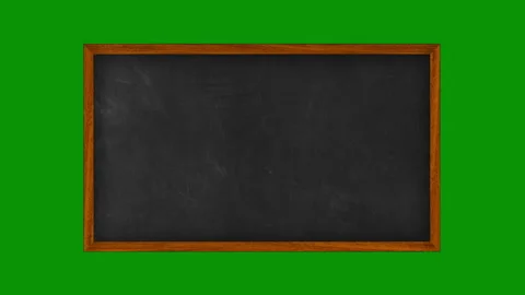Animated Black Board on a Green Background with Copy Space Stock Footage 337737895