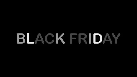 Animated Black Friday neon light text flickering on dark background Stock Footage 342244748