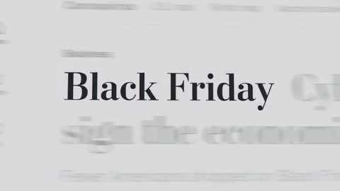 Animated Black Friday sales text scrolling for retail marketing Stock-Footage 333835976