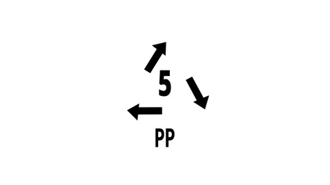 Animated black polypropylene (PP 5) plastic recycling code icon Stock Footage 343694954