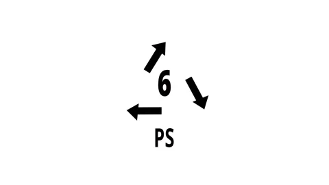 Animated black polystyrene (PS 6) plastic recycling code icon  Stock Footage 343694990