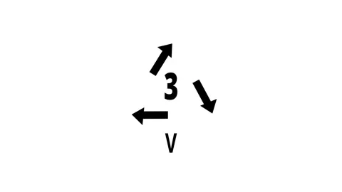 Animated black polyvinyl chloride (V / PVC 3) plastic recycling code icon Video stock 343694903