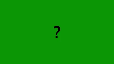 Animated black question mark moving on green screen background Stock Footage 339828863