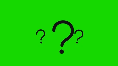 Animated black question marks appearing on green screen background Stock Footage 336742179