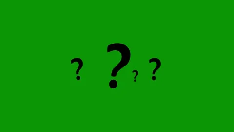 Animated black question marks appearing on green screen background Stock Footage 339828862