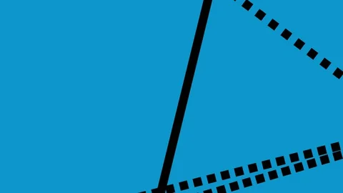 Animated black shapes on blue background. Confused wireframe network. Stock Footage 129309570