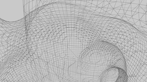 Animated black shapes on grey background. Confused wireframe network. Stock Footage 127537195