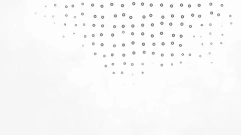 Animated black specks moving across clean white abstract background Stock Footage 340048792