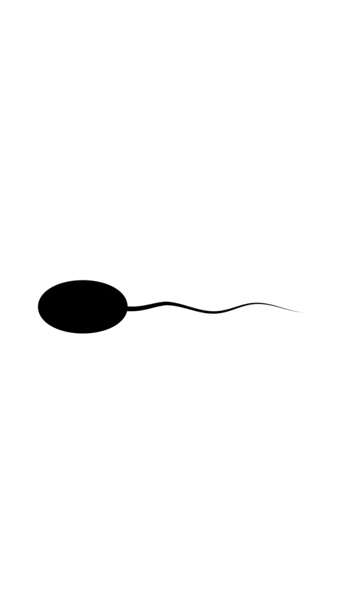 Animated black sperm cell silhouette on plain white background vertical. Bl.. Stock Footage 315491610