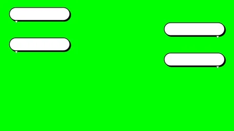 Animated Blank Speech Bubbles on Green Screen 库存影片 347895491