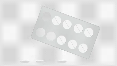 Animated blaster with falling pills. Stock Footage 289390267