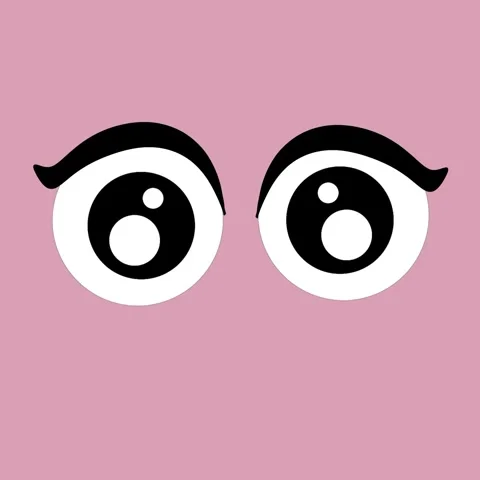 Animated Blinking Eyes on Green Screen Video stock 316474331