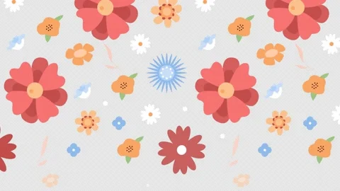 Animated blooming repeated pattern Video stock 235180160