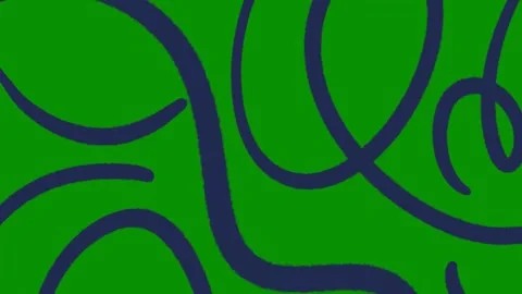 Animated Blue Abstract Curvy Lines Background Overlay on Green Screen, Hand-Draw Stock Footage 320355761