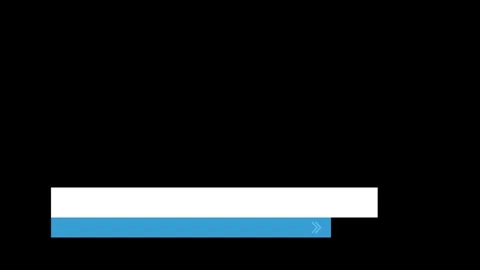 Animated Blue and White Progress Bar on Black Background Stock Footage 341415911