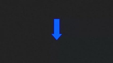 Animated blue arrow points downward over dark textured backdrop, perfect fo.. Stock Footage 321454407