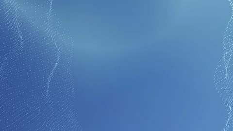 Animated blue background featuring flowing particle dot network soft gradient Video stock 289757280