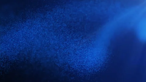 Animated blue background with rotating particles similar to bubbles underwater Stock Footage 250387777