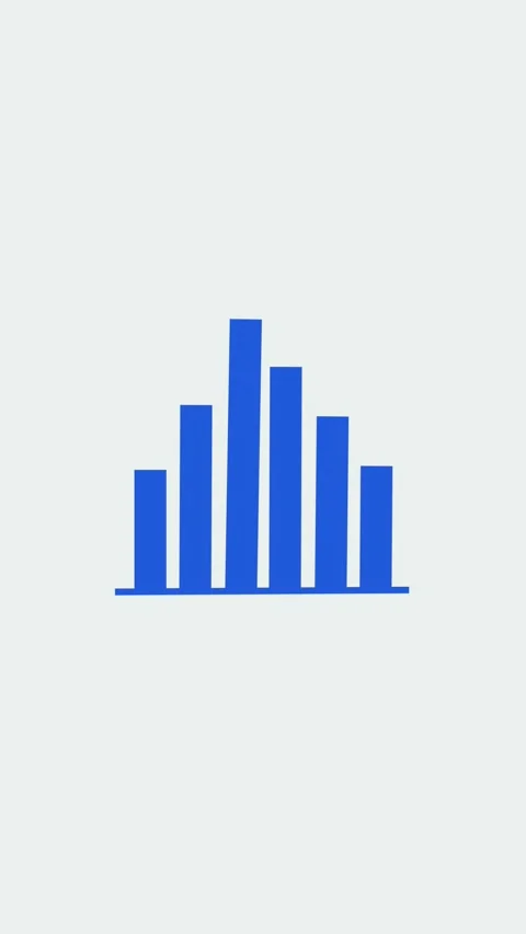 Animated blue bar graph showing business data and performance indicators ve.. Stock Footage 321627172