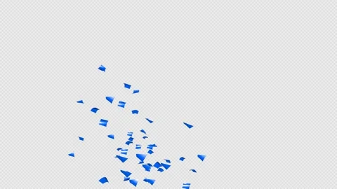 Animated blue bursting confetti on Alpha channel.  Stock Footage 278903253