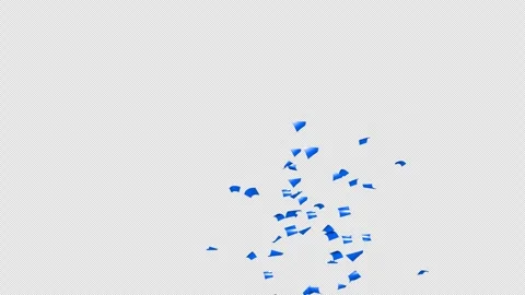 Animated blue bursting confetti on Alpha channel.  Stock Footage 278903358