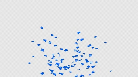 Animated blue bursting confetti on Alpha channel.  Stock Footage 278903413