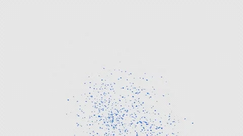 Animated blue bursting confetti on Alpha channel.  Stock Footage 278903490