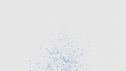Animated blue bursting confetti on Alpha channel.  Stock Footage 278903572
