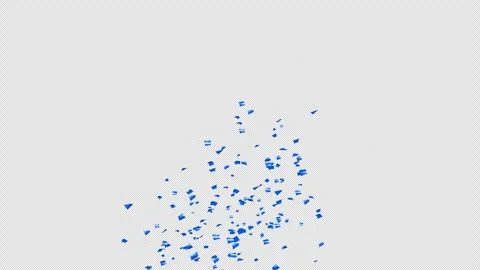 Animated blue bursting confetti on Alpha channel.  Stock Footage 278903812