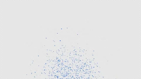 Animated blue bursting confetti on Alpha channel.  Stock Footage 278904257