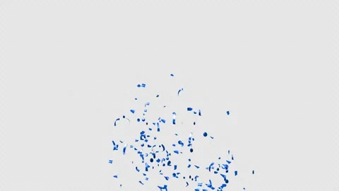 Animated blue bursting confetti on Alpha channel.  Stock Footage 278904926