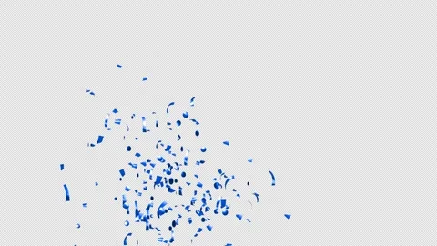 Animated blue bursting confetti on Alpha channel.  스톡 동영상 278906772
