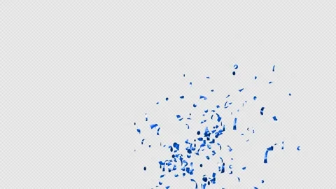 Animated blue bursting confetti on Alpha channel.  Stock Footage 278906951