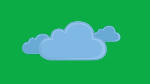 Animated blue clouds moving across green screen for weather and sky backgrounds Stock Footage 331197772