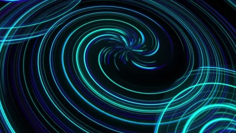 Animated blue color Rotating digital spiral pattern background Stock Footage 199372702