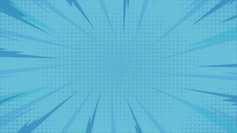 Animated blue comic background with bold lines and halftone gradations Stock Footage 315140406