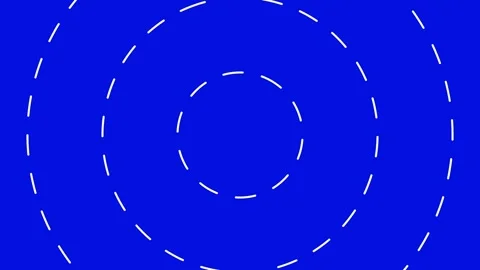 Animated blue dashed circles motion. Stock Footage 332722855