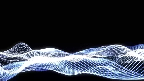 Animated blue dots on isolated black background.  Vídeo Stock 280871545