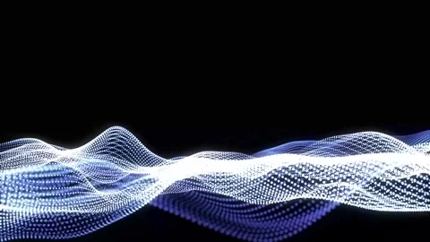 Animated blue dots on isolated black background.  스톡 동영상 280871573