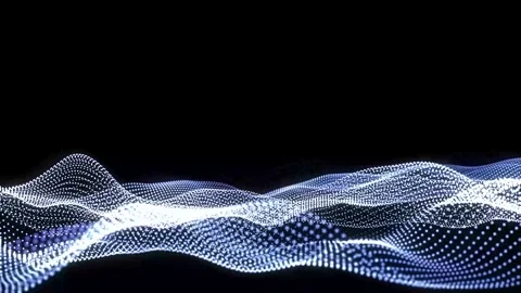 Animated blue dots on isolated black background.  스톡 동영상 280871623
