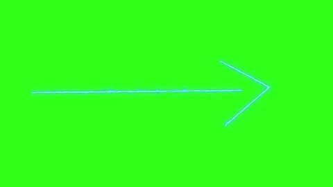 Animated blue electric arrow forming on a green screen background Stock-Footage 335333464