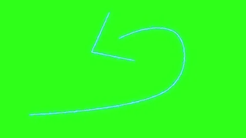 Animated blue electric arrow forming on a green screen background Video stock 335333471