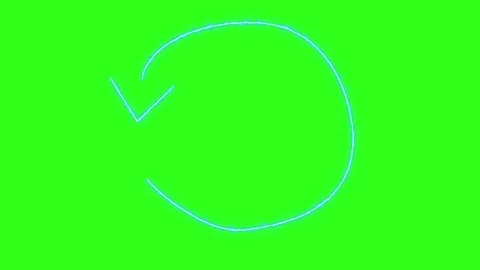 Animated blue electric arrow forming on a green screen background Stock Footage 335333474